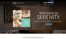 Serenity Med Spa website preview