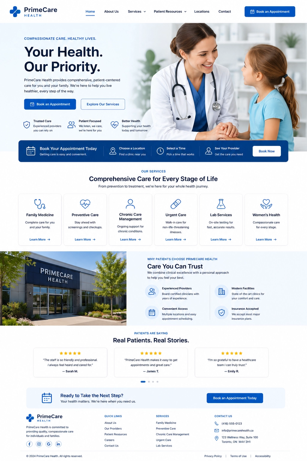 PrimeCare Health website strategy preview