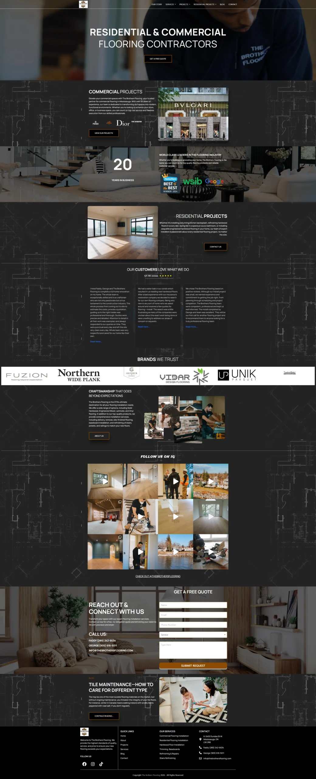 The Brothers Flooring website strategy preview