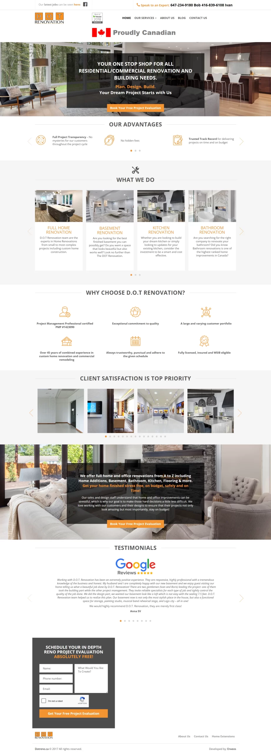 D.O.T Renovation website strategy preview