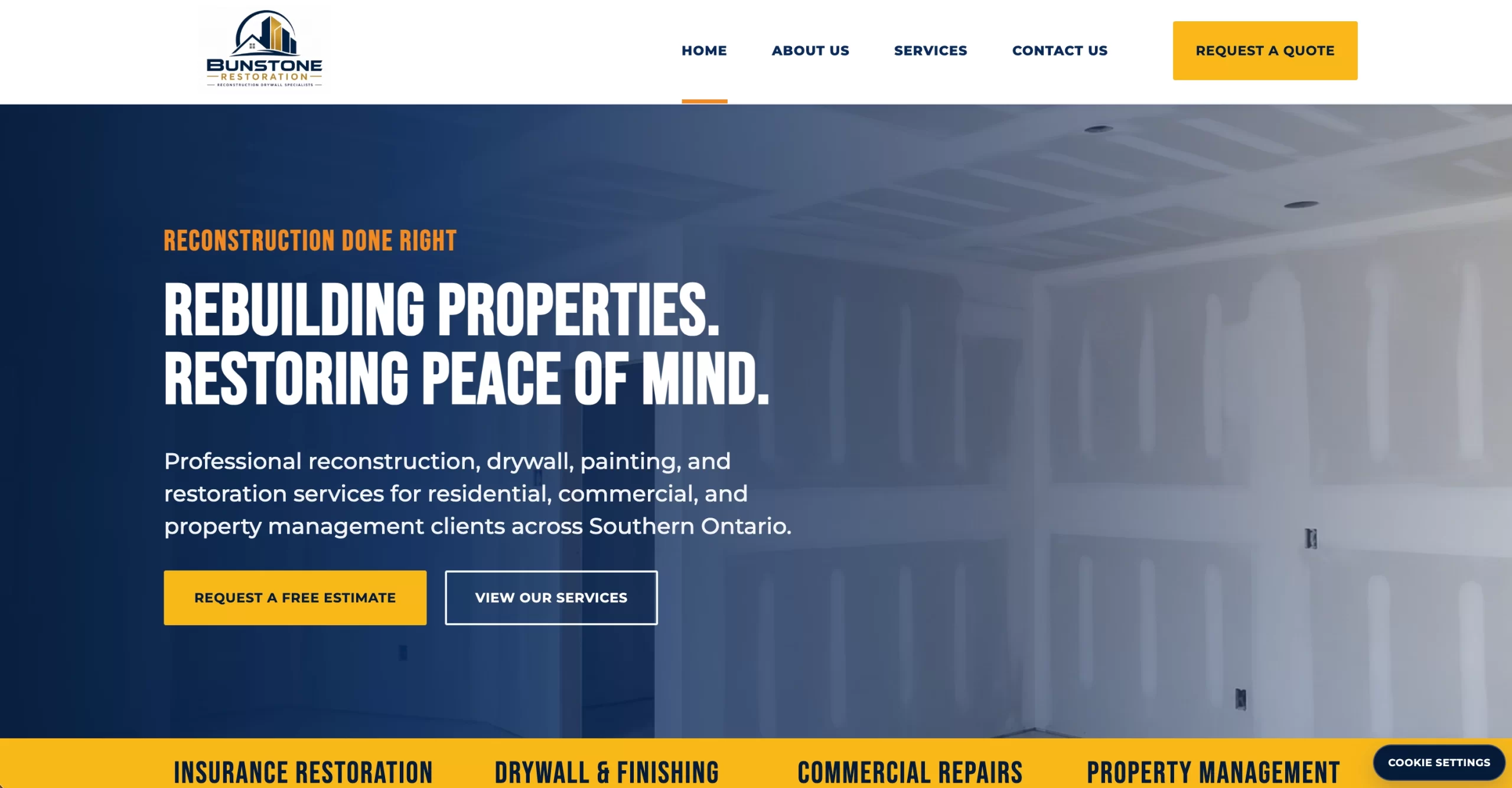 Modern Website for a Restoration Company project image