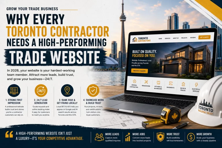 Why Every Toronto Contractor Needs a High-Performing Trade Website 2 How to Dominate the GTA Market with Local Service Ads and SEO